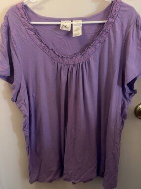 Just My Size Lavender Short-Sleeve Tee W 2X